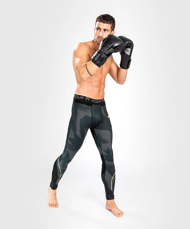 jet black pants -Venum Razor Spats - Black/Gold