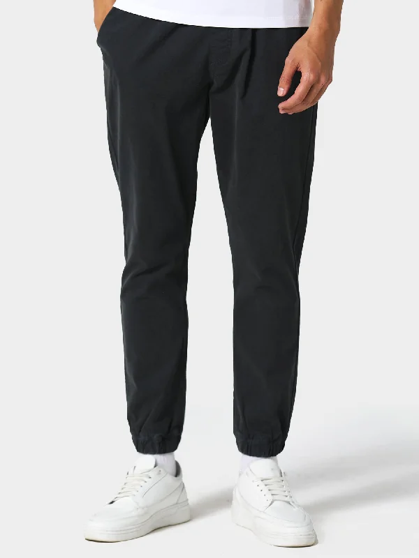 luxury twill pants -Weybridge Charcoal Cuffed Chinos