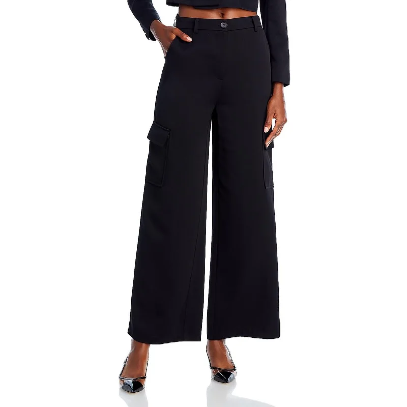 pair stretch pants -Womens Cargo Pants Wide Leg Wide Leg Pants