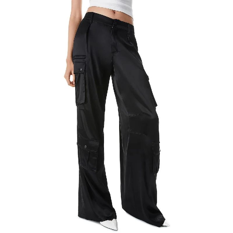 loose weave pants -Womens Cargo Wide Leg Cargo Pants