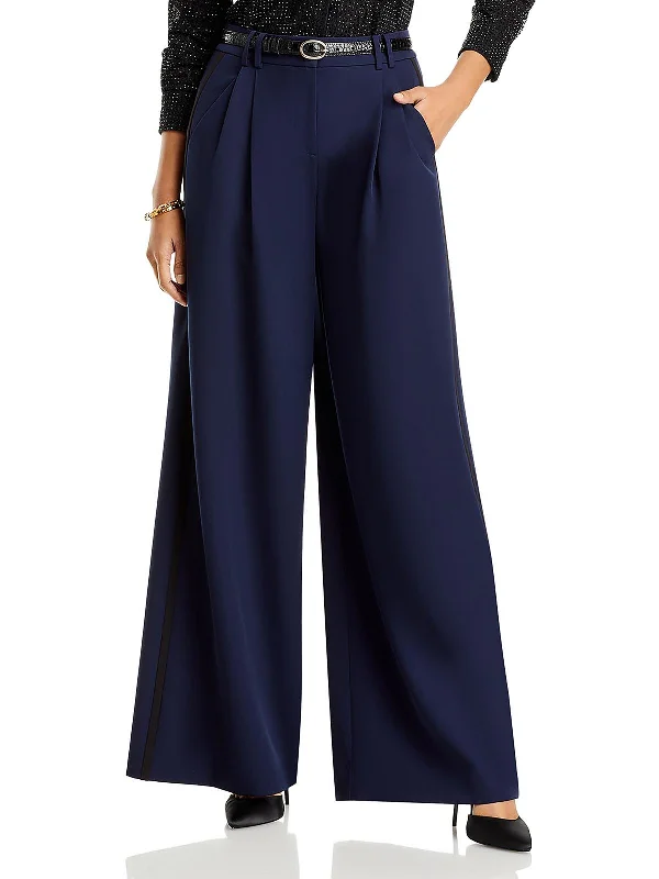 crisp stretch pants -Womens Casual Trousers Wide Leg Pants