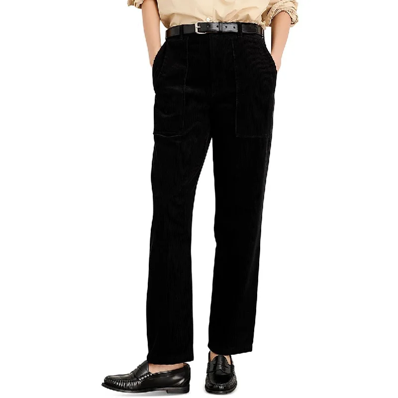 pine stretch pants -Womens Corduroy Straight Leg Straight Leg Pants