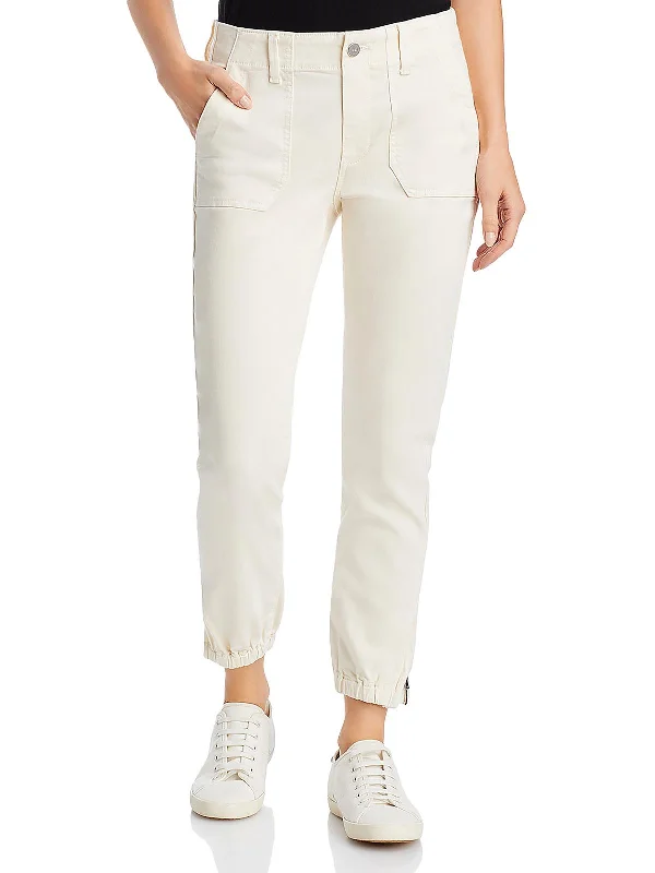 melon trim pants -Womens High Rise Crop Jogger Jeans