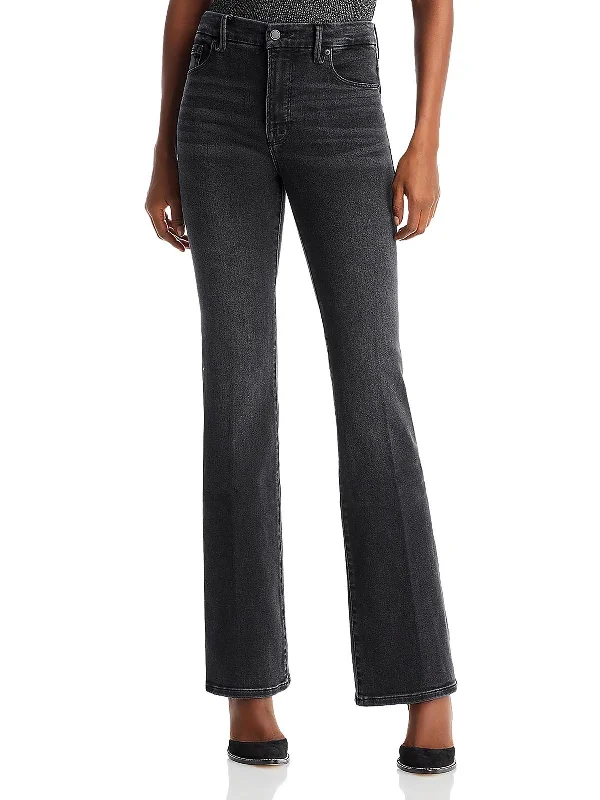 indigo bold pants -Womens High Rise Denim Bootcut Jeans