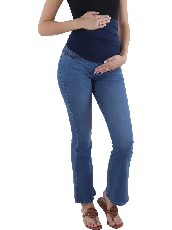 emerald active pants -Womens High Rise Maternity Bootcut Jeans