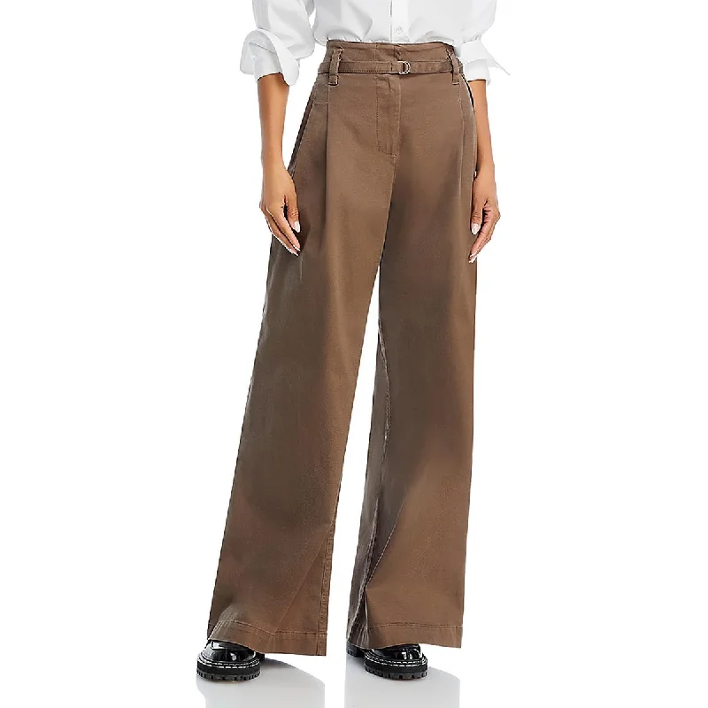 team graphic pants -Womens Mid Rise Cotton Wide Leg Jeans