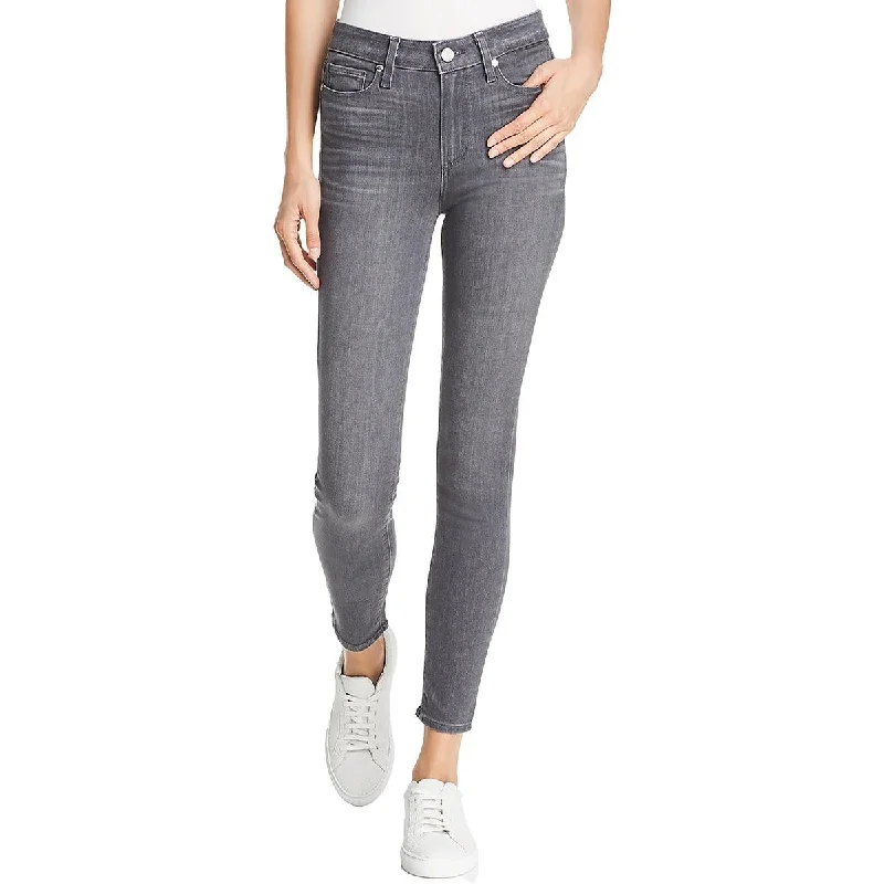 moss weave pants -Womens Mid Rise Faded Ankle Jeans