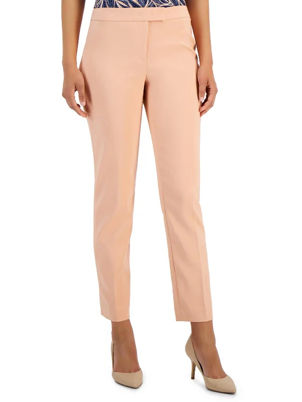 fitted utility pants -Womens Mid-Rise Office Dress Pants