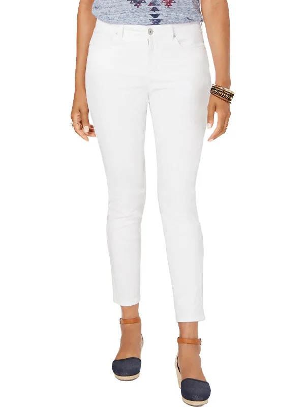 flowy stretch pants -Womens Mid-Rise Tummy Control Skinny Jeans