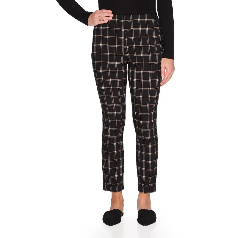 claret cargo pants -Womens Plaid Ankle Ankle Pants