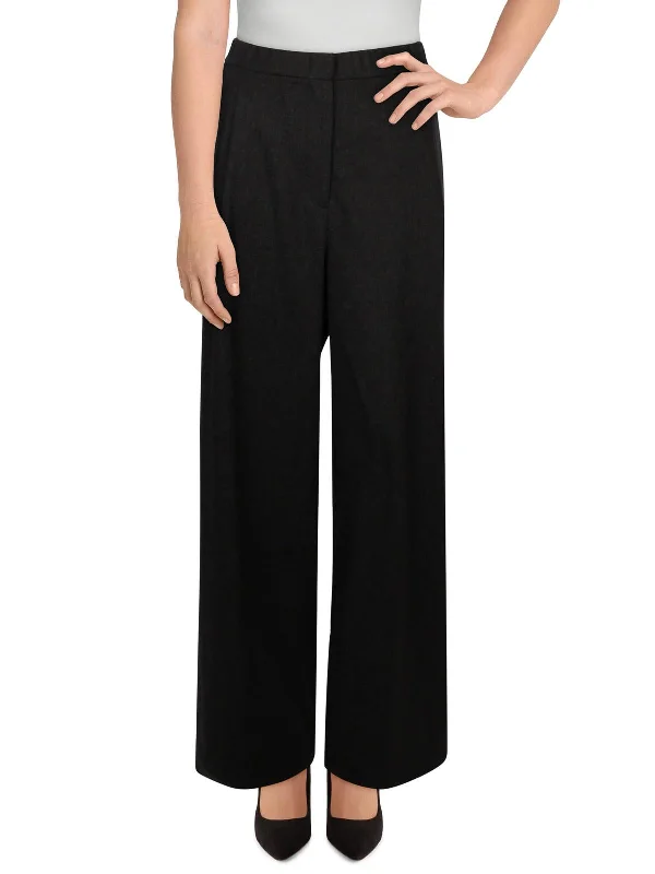 saffron bold pants -Womens Pleated High Rise Wide Leg Pants