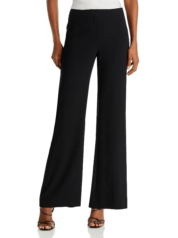 off-white pants -Womens Solid Casual Wide Leg Pants