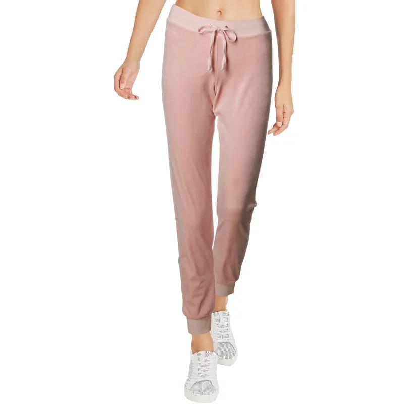 goldenrod pants -Womens Velvet Mid-Rise Jogger Pants