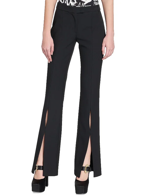 shadow stretch pants -Womens Woven Cut-Out Dress Pants